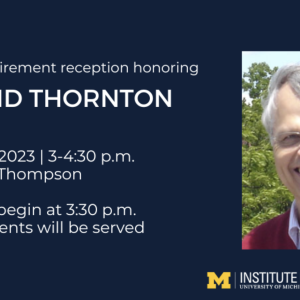Retirement reception honoring Arland Thornton