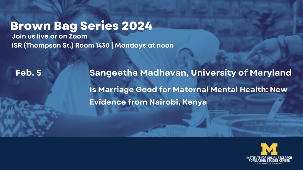 Is Marriage Good for Maternal Mental Health: New Evidence from Nairobi, Kenya