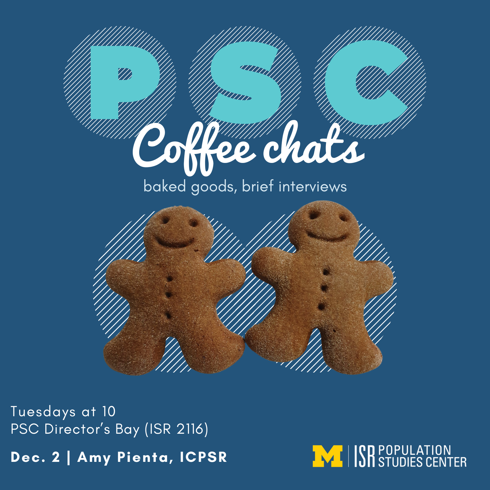 PSC Coffee Chat AND Cookie Swap, Dec. 2, 2025, with special guest Amy Pienta of ICPSR