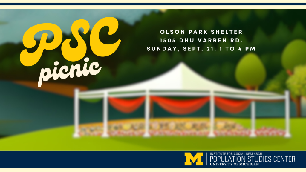 PSC Picnic: Olson Park Shelter, 1505 Dhu Varren Rd., Sunday, 9/21/25, 1 to 4 pm